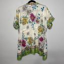 Johnny Was  Short Sleeve Silk Tunic Size Medium Photo 1