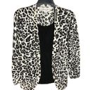 Cathy Daniels Black, Gray, White Cardigan w Attached Top Wm S Photo 0