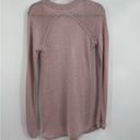 Lululemon  Be Fearless Knit Long Sleeve Sweater Thumb Holes Pink Womens Size 2 Photo 6