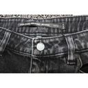 Volcom  Women’s Black High-Rise Raw-Hem Stoned Denim Mini Jean Skirt Size M Photo 4