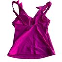 DKNY  RUFFLE 2pc Tankini Swimsuit Fia Hot Pink Small Full Coverage UPF SPF NWT Photo 2