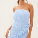 idem Ditto NWOT  Ruched Frilled Hem Mini Dress - Size Large - Baby Blue - Summer! Photo 0