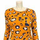 Target Philip Lim for  Women’s XS blue Orange long sleeve Leopard Dress Photo 3