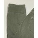 J.Jill  Women’s Authentic Fit Cropped Fringe Hem Denim Jeans Olive Green Size 4 Photo 1