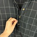 Marine layer  Womens Diana Popover Shirt in Black White Windowpane Sz XS Flannel Photo 4