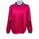 Polo Vintage 80's 90's Argyle Quilted Layered  Collar Sweatshirt Pullover Retro Photo 3