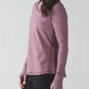 Lululemon  Warm Your Core Long Sleeve Tee Heathered Bordeaux Drama W-324 Size 4 Photo 2