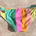 The Bikini Lab Orange and Green  Colorful Striped Swim Bottoms Photo 12