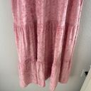 Aerie NWOT American Eagle Velvet Tiered Maxi Dress Pink Crushed Velvet Large Photo 5