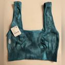 Free People NWT  Good Karma Sports Bra Tie Dye Teal Size M/L Photo 2