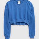 Aerie OFFLINE By  Throw-Back Cropped V Neck Sweatshirt Photo 1