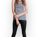 Lovers + Friends new  ♥︎ No One in Particular Muscle Tee Tank ♥︎ Sweatshirt Grey Photo 10