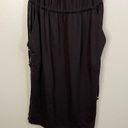 St. John  Women Black Halter Pleated Neck Drawstring Side Slits Midi Dress Size 2 Photo 7