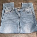 Chico's  So Lifting Jeweled Blue Capri Jeans Size 1X Photo 0