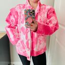 Love Shack Fancy  Women's Adelade Jacket Hibiscus Pink Hand Dye Size Medium Photo 1