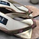 L.E.I y2k  platform wedge sandals floral embroidered Photo 2