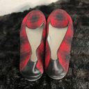 J.Jill  Leather Plaid Loafers, Red Black, flats 11 Photo 2