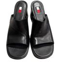 Tommy Hilfiger Vintage  Black Leather Y2K Chunky Mules Photo 2