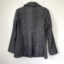 London Fog  Black & White Wool Blend Herringbone Tweed Button Coat ~ Women’s Sz M Photo 1