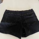 New York & Co. Black High Rise Distressed Denim Shorts Size 12 Photo 2