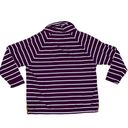 Orvis  Sweatshirt Drawstring Mock neck front pouch pocket striped size large Photo 42