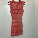 Cynthia Rowley  Red Belted Sleeveless 100% Linen Knee Length Dress Size 12 New Photo 1