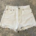 ZARA White Denim Shorts Photo 0