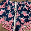 Simply Southern  Turtle Print Pom-Pom Beach Shorts And Key Chain Wallet S/M Photo 9