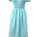 a.n.a  Kaci Womens XXL Dress Aqua Renaissance Peasant Maiden Coquette Feminine Photo 0