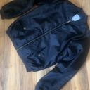 Guess Bomber Jacket Lightweight Windbreaker Zip Up Black Size Medium Photo 0