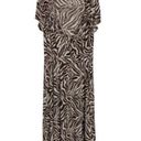 L8ter 2X brown cream zebra print maxi dress Photo 0