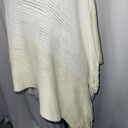 ZARA White And Beige Poncho / Cape Photo 1