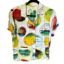 Jams World  shirt button down blouse medium colorful 100% rayon vintage Photo 0