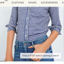 Tuckernuck  THE SHIRT BY ROCHELLE BEHRENS Navy Gingham Long Sleeve Icon Shirt L Photo 12