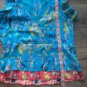 Tanya Taylor  Mila 100% Silk Blue Floral Botanical Guava Sleeveless Blouse 2 Photo 5