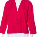 Lafayette 148  Fuchsia Wing Lapel Long Sleeve Blazer hook & eye closure size 8 🆕 Photo 0