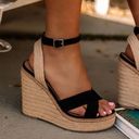 Soda Black Espadrille Wedges Photo 2