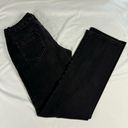 Banana Republic  Factory Straight Leg Jean Size 6 Petite Black Denim Mid Rise Photo 9