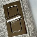 Kate Landry  Clutch Silver White Textured Faux Leather Bag Purse 12.9"x1"x5" Photo 2