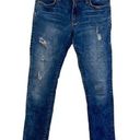 Pilcro and the Letterpress  Womens Distressed Slim Straight Jeans Blue Size 27 Photo 0