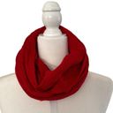 Talbots  COTTON BLEND RED RIBBED KNIT SCARF Photo 4