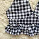 Beach Riot Bra Top Bella Gingham Ruffle Black White M Photo 6