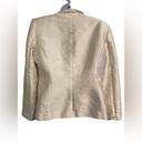 Anne Klein Champagne Suit Jacket Size 10 Silk/ Cotton/Acetate Photo 4