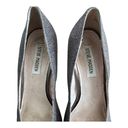 Steve Madden  Womens Caryssag High Heels Silver Glitter Sparkle Shoes 9.5 M Photo 6