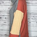 Suzanne Betro  Weekend NWT 2X Gray - Pink Colorblock Cowl Neck Cableknit Sweater Photo 1