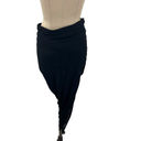 Helmut Lang  Kinetic Jersey Asymmetric Draped Wrap Skirt Black Size Medium Photo 4