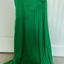 green maxi skirt with slit linen Photo 1