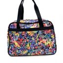 LeSportsac  Medium Travel Bag Vintage Multi Logo Print Duffle Weekender Photo 3