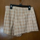 Windsor Neutral Toned Gingham Mini Skort Photo 1