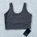 Chaser Gray  Strappy Scoop Neck Sports Bra Photo 0